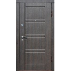 Входная металлическая дверь ПО 09 Венге структурный / беленый дуб