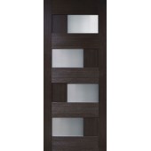 Межкомнатная дверь Домино 2 ПВХ (стекло сатин) (ПВХ 5й элемент)